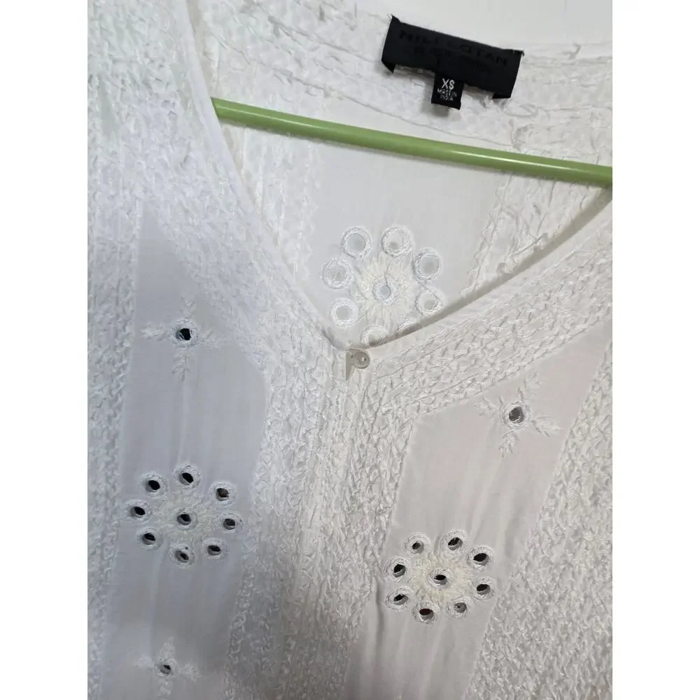 Nili Lotan Dress mirror detail size xs but is oversized maxi caftan - Picture 3 of 6